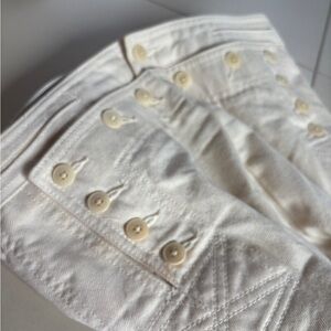 Tory Burch Cream Denim sailor jeans